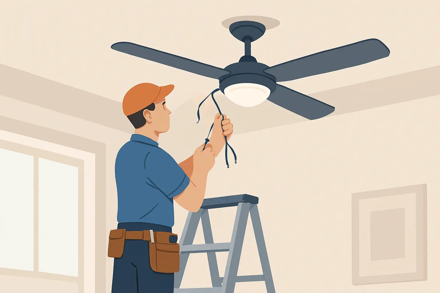 Install a Ceiling Fan With No Existing Wiring